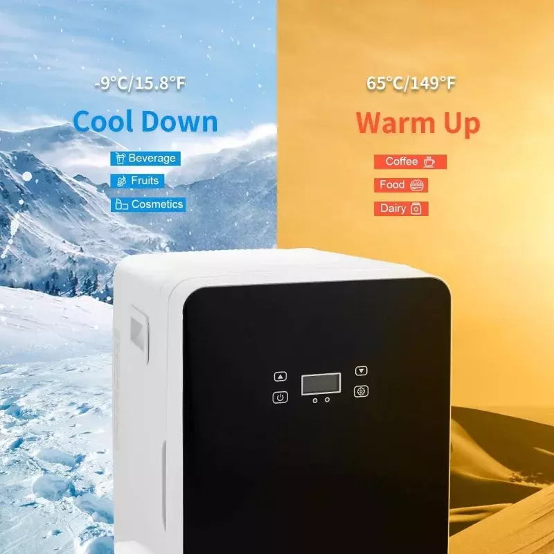 Homdox-Mini nevera compacta para el cuidado de la piel, refrigerador portátil de refrigeración y calefacción de 60W para el cuidado de la piel, alimentos, medicamentos, 20l