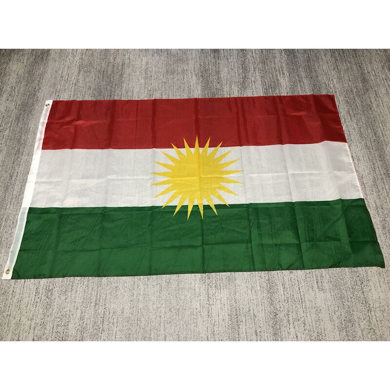 ZXZ Бесплатная доставка, Курдский флаг 90x150 см, подвесные баннеры с принтом Курдистана, домашний флаг для украшения