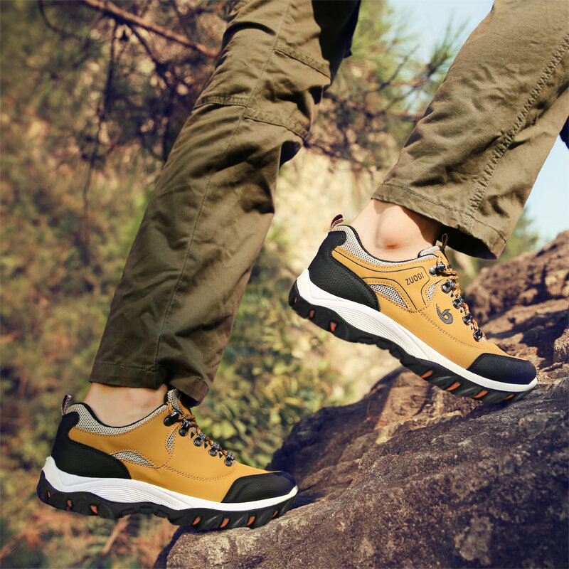 Zapatos de Trekking al aire libre para hombre, zapatillas de senderismo impermeables, antideslizantes, escalada, Camping, talla grande 39-48