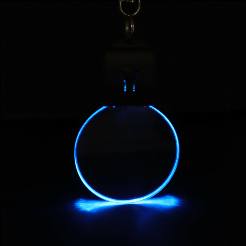200Pcs Led 3D Blank Acrylic Keychain RGB Night Light Pendant Lamp Wedding Christmas Decor Diy Gift Key Ring Customize Logo