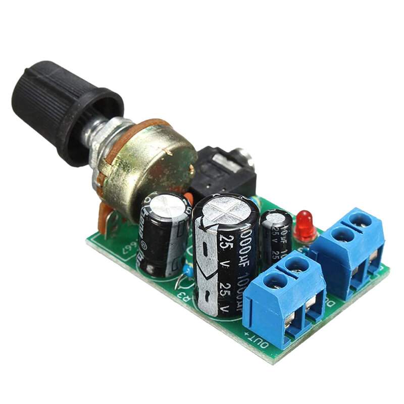 Módulo de Controle de Volume para Amplificador de Áudio, Alta Qualidade, LM386, 10W, Mono, 3,5mm, DC, 3-12V, Novíssimo, 1PC