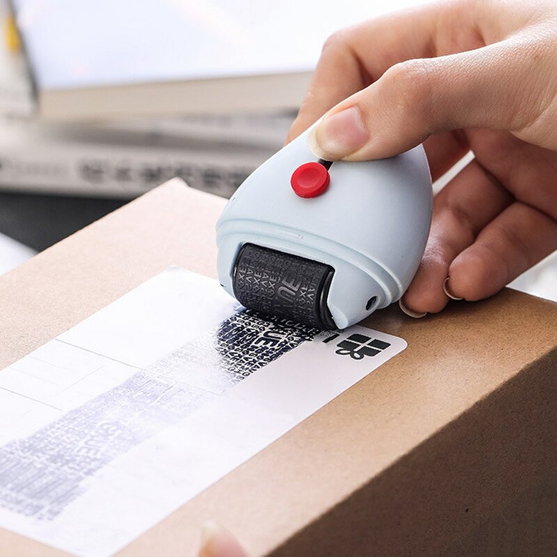 Защитный роликовый штамп для защиты от кражи-блокировщик конфиденциальных адресов, защитные штампы для защиты от кражи, синий цвет