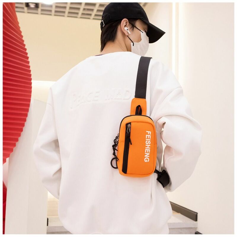 Marsupi Casual in Nylon borsa a tracolla portatile per cellulare da donna nuova da uomo con borsa a tracolla sportiva con cerniera