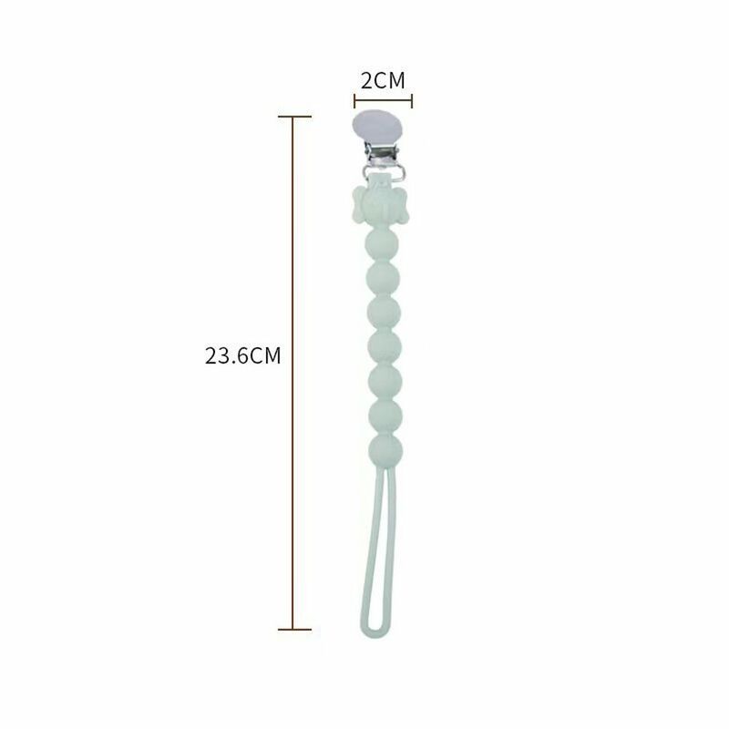 Useful Non-slip Silicone Bead Anti-drop Safety Multi-color Baby Pacifier Chain Nipple Holder Molar Chain Pacifier Clips Chains