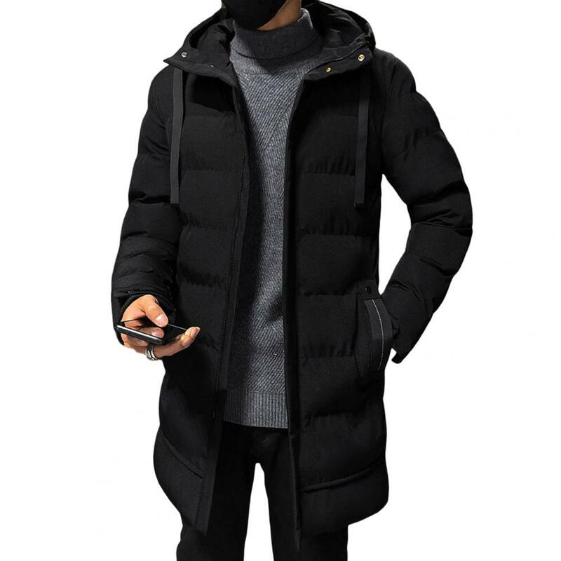 メンズ長袖フード付きジャケット,冬用コート,ミッドロングパンツ,グリーン,ウォーム