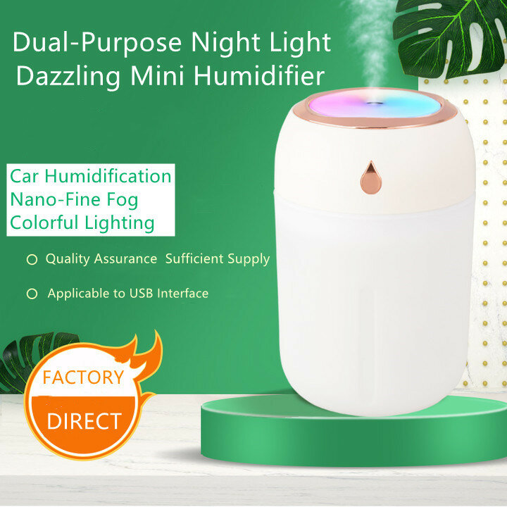 Creative Colorful Cup Marquee Usb Mini Air Humidifier Multi-Function Desktop Car Commercial Home Oversized Fog Humidifier Home