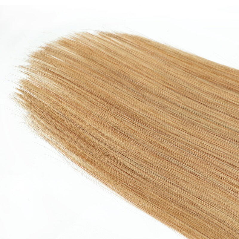 Светлые заколки для наращивания волос 100% Реми волосы прямые накладные человеческие волосы для женщин заколка для волос 24 дюйма 10 шт. #27
