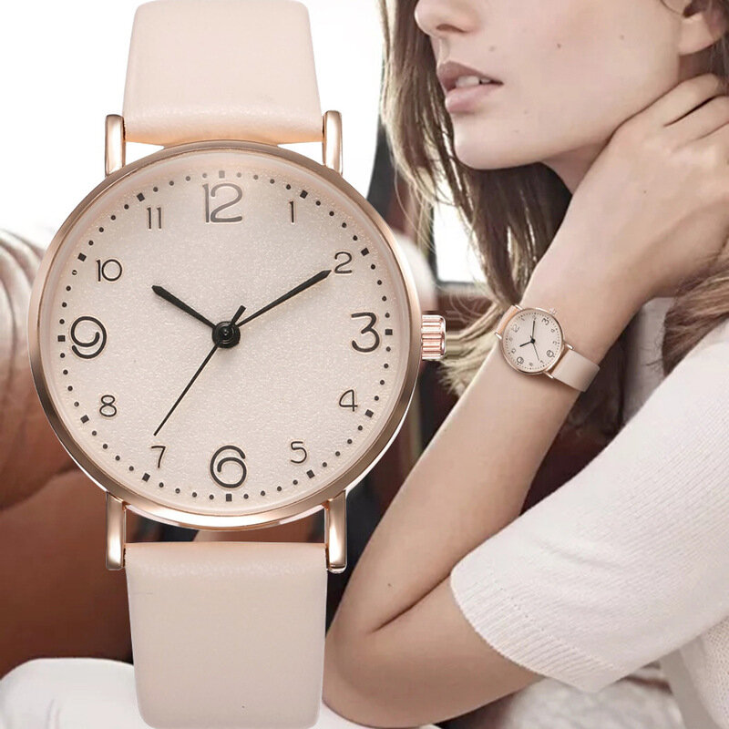 Neue Frauen Luxus Quarz Legierung Uhr Damen Mode Edelstahl Zifferblatt Casual Bracele Uhr Leder Armbanduhr Zegarek Damski