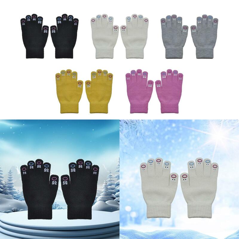 Winter Warm Knit Gloves for Adults Women Men Touchscreen Gloves Casual Thermal Gloves for Driving Outdoor Cold Weather Climbing
