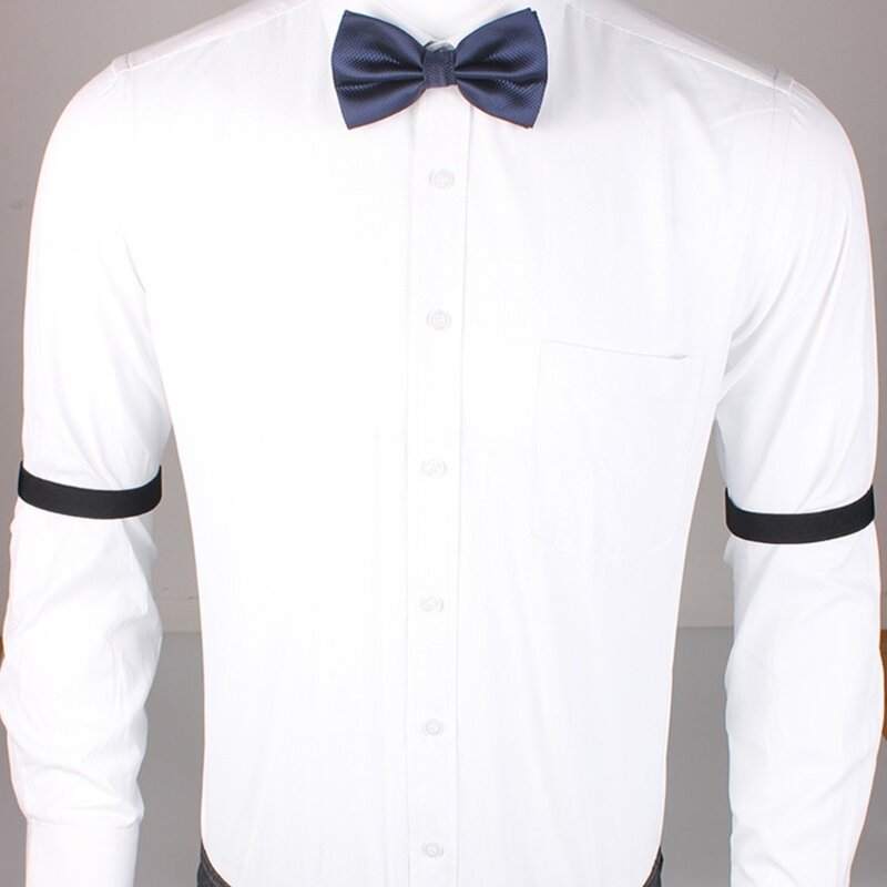 結婚式のシャツの袖固定ベルト弾性スリーブホルダー調節可能なシャツの腕章