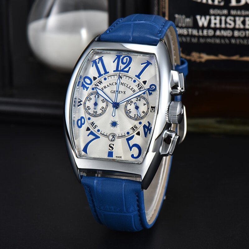 Watch for Men Fashion Quartz Wristwatches Tonneau Man Watches Sports Waterproof Luxury Free Shipping Items for Men