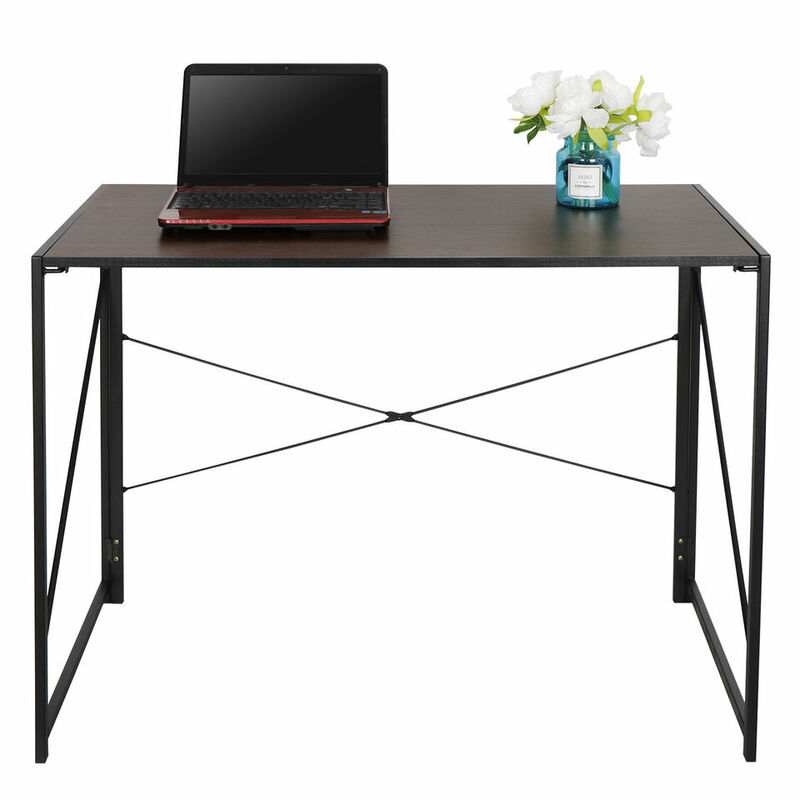Home Office Computer Writing Desk Pc Laptop Workstation Table with Foldable Legs