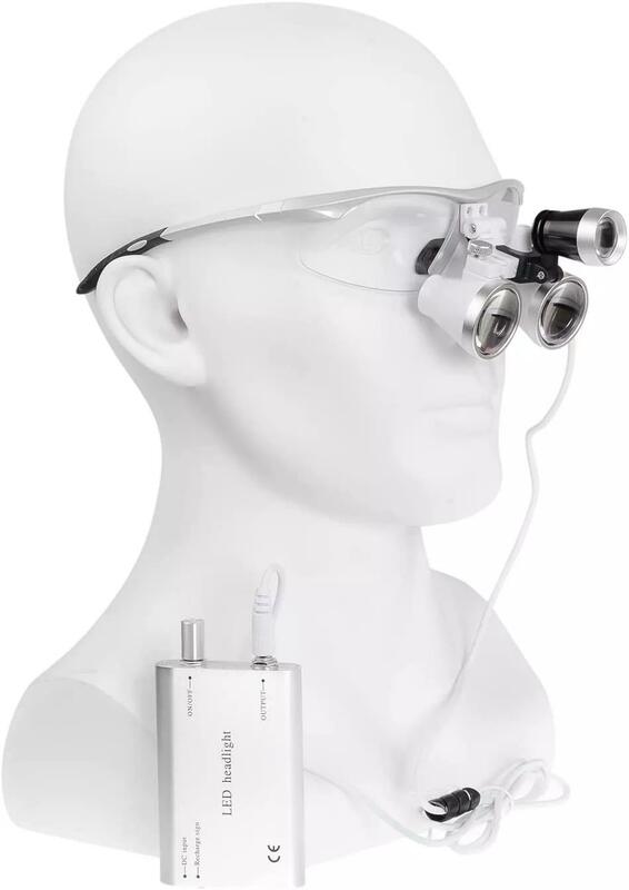 2.5X 3.5X Surgical Loupes With LED Headlight 420 MM Dentistry Binocular Glass Dental Lab Dental Headlamp 3.5X Dental Loupes