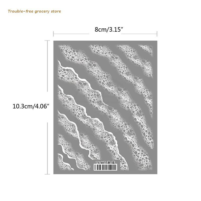 1 folha de simulação onda adesivo cola epóxi resina uv diy acessórios imitação onda adesivo jóias para mulher