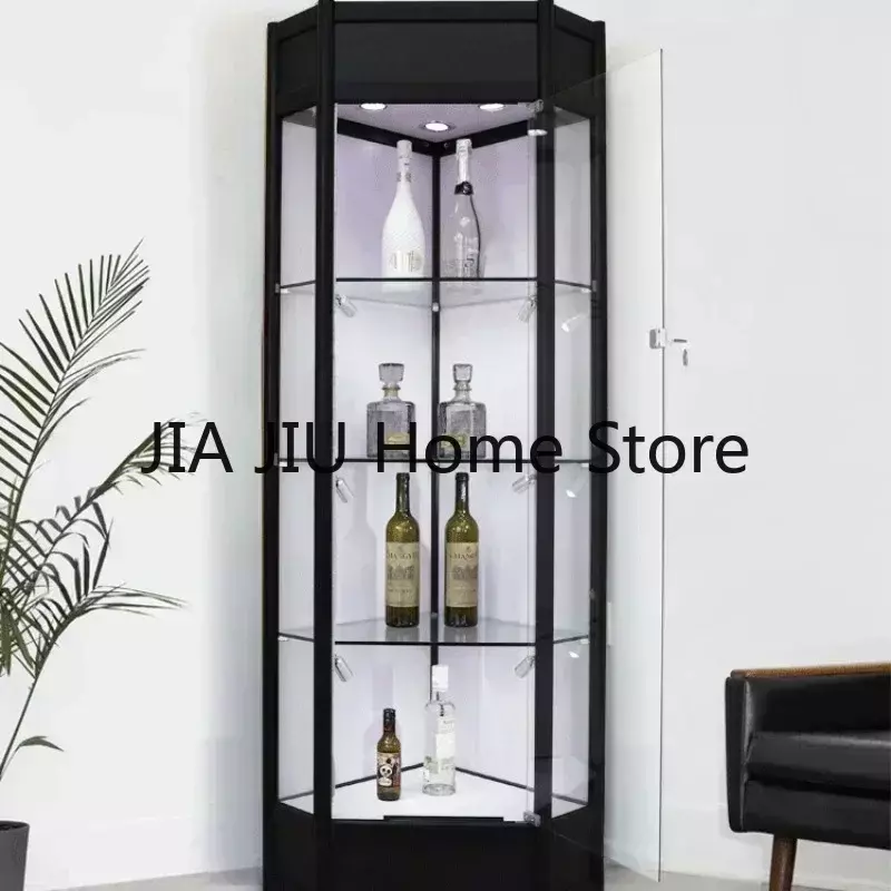 Display Living Room Wine Cabinets Glass Modern Storage Liquor Wine Cabinets Wall Corner Meuble Vin European Furniture QF50JG