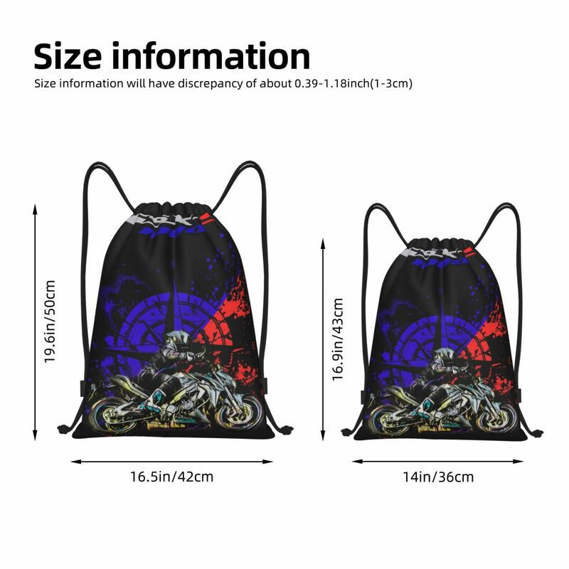 Motorcycle GSX-S 1000 Racing Bike Backpack Drawstring Soccer Bags Gym Bag String Sackpack for Yoga
