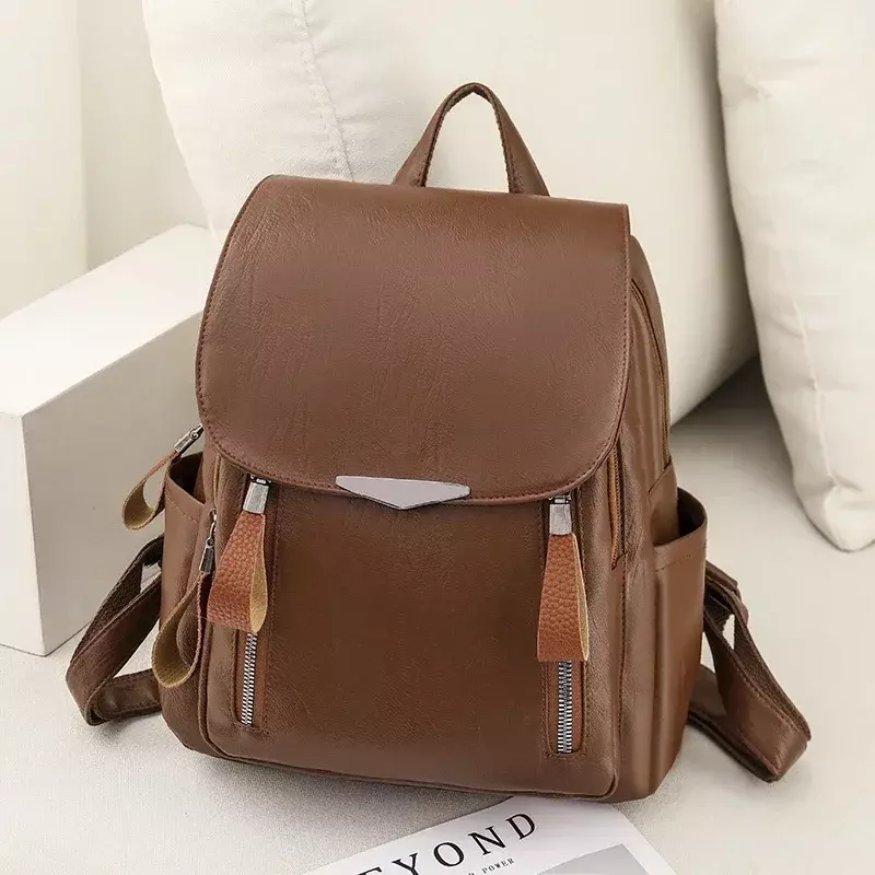 2024 Bags for Women Women's Backpack Travel Large Backpack PU Leather Handbag Schoolbag for Girls Women's Bag Shoulder Back
