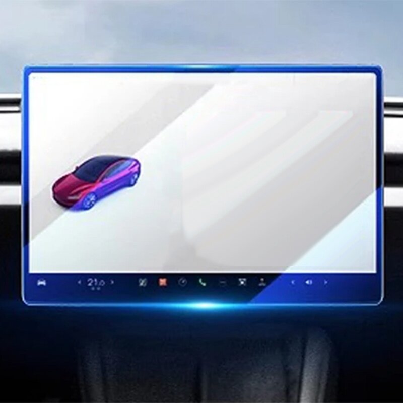 1 шт. защитная пленка из закаленного стекла, как показано на сенсорном экране с центральным управлением, Защитная пленка для Tesla Model 3 Highland 2024 Новинка