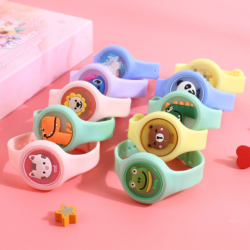 LED Luminous Cartoon Wristband para crianças, pulseira Wearable, alça ajustável, piscando, festa Gift Supplies, 10pcs