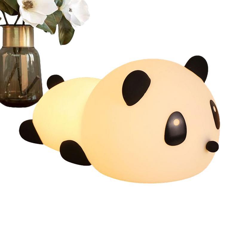 Lámpara con forma de Panda, luz nocturna con carga USB, 7 colores, productos de iluminación nocturna para sala de estar, dormitorio, sala de estudio