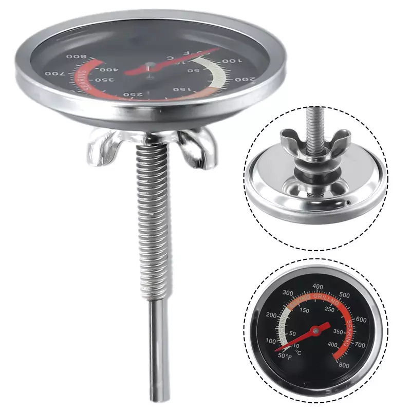 Barbecue Thermometer Smoker Grill Temperature Gauge Oven Temp Gauge 10~400℃ BBQ Cooking Food Probe Grill Oven Kitchen Tools