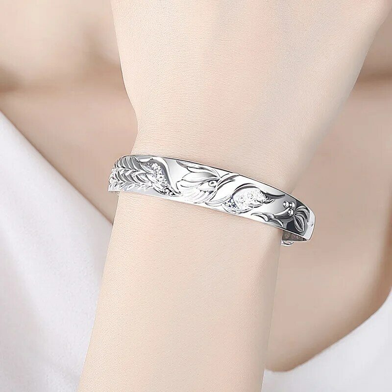 hot Fashion  silver Noble Phoenix bracelets Bangles for women gifts classic party wedding designer jewelry adjustable