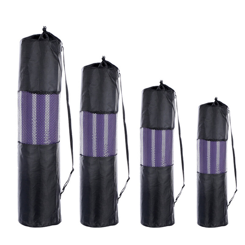 Outdoor Portable Yoga Pilates Mat Bag Adjustable Mesh Polyester Adjustable Strap Compressed Pouch