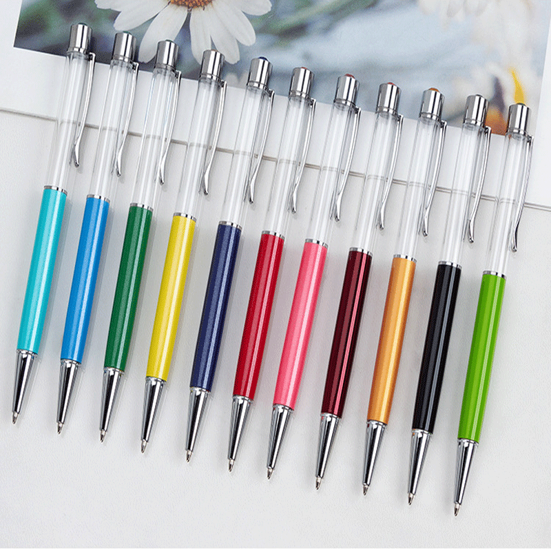27 PACK kolorowe puste rury pływające DIY długopisy kulkowe długopisy prezent dla studentów artykuły biurowe kulkowe długopisy pisanie narzędzia długopisy