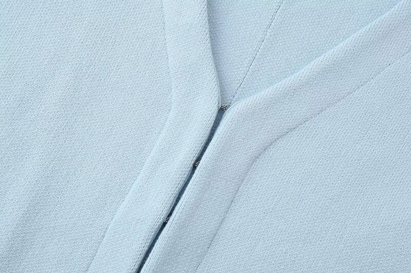 Abrigo de punto con cuello en V para mujer, abrigo retro de manga larga con botones, top elegante y falda, traje informal, nueva moda