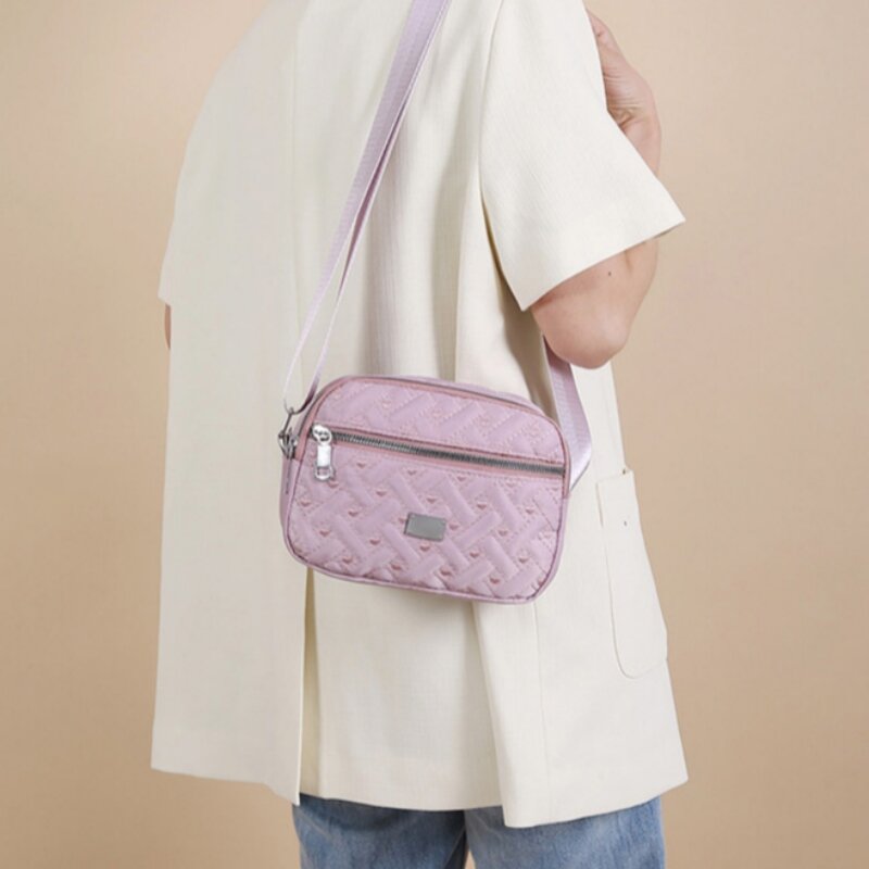 Oxford-女性用の小さな四角いポケット,ジッパー式ハンドバッグ,カジュアルなトラベルバッグ,新しいファッション