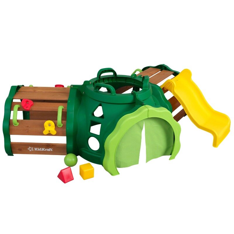 Hollow Toddler Climber with Slide and Peek-a-Book Flap