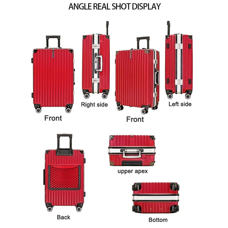 Aluminiowa rama walizki podróżne uniwersalny plecak na kółkach PC Box bagaż na kółkach torba męska biznes 20 cali carry ons bagaż