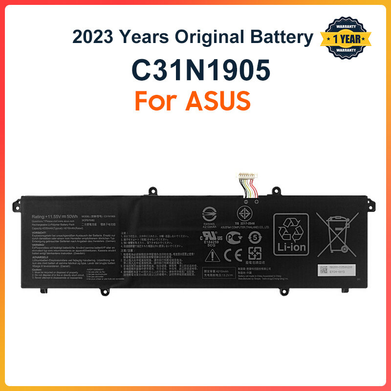 C31N1905 Аккумулятор для ноутбука ASUS K533F S433FL S521FA S533FL V533F для VivoBook S14 S433FA-AM035T 11,55 V 50WH
