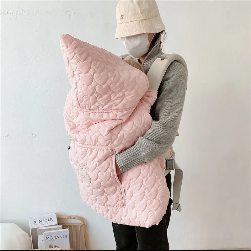 Мультяшное демисезонное искусственное корейское утолщенное теплое детское одеяло детская коляска спальный мешок милая детская коляска 2024