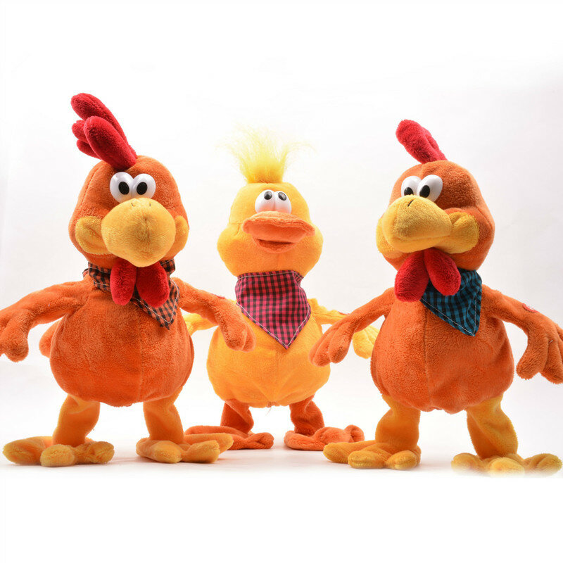 Muñeco Musical de peluche para niños, baile loco divertido de juguete, canto, gallo, pato, Rana, pollo eléctrico
