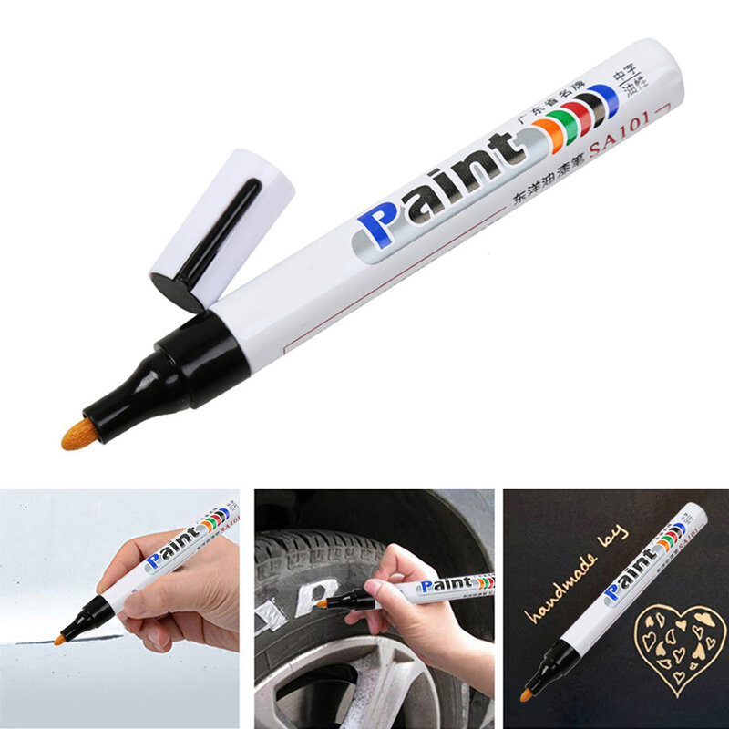 車のホイール用の油絵ペン,車のタイヤ用のクリーニングツール,金属の油性ペン,落書き,触覚,ウェットワックス