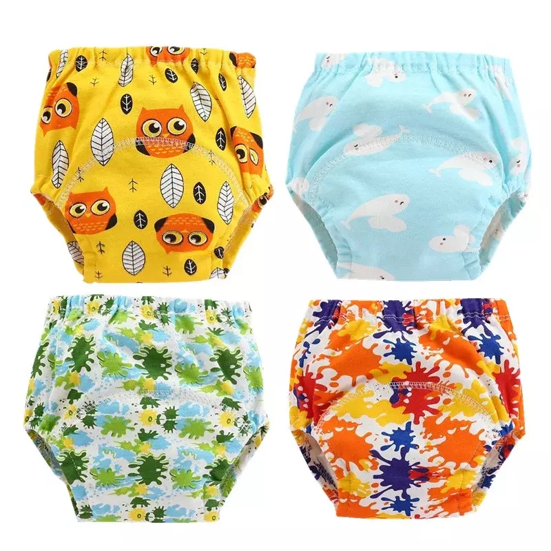 Celana latihan kain kasa 8 potong/lot celana popok kain bayi dapat dipakai ulang popok bayi pakaian dalam bayi