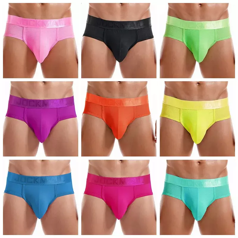 JOCKMAIL-ropa interior de Bikini para hombre, Bóxer transpirable ultrafino, pantalones cortos de playa de malla de secado rápido, bañadores