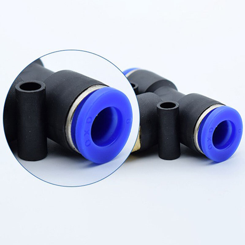 Pneumatic Quick Connector PB 4-01/T Type Tee Positive Thread 6-01/8-02/10-03 12-04 Hose Fittings Pipe Quick Connectors 2 Pcs