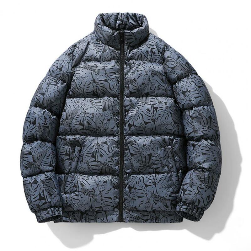 남성용 지퍼 클로저 방풍 다운 재킷, 한국 스타일 바람막이 패딩 코트, 따뜻한 남성 의류, 가을 겨울