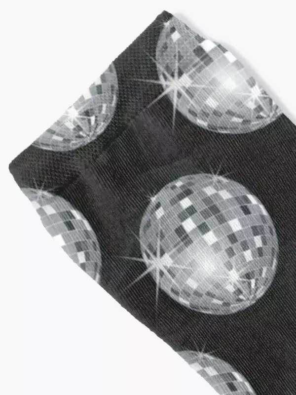 Meias térmicas Silver Disco Ball para homens e mulheres, meias infantis de inverno