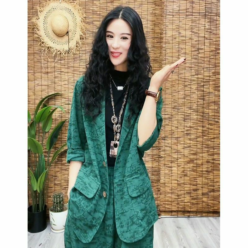 Fashion Set Women's 2023 Spring and Autumn New Korean Edition Loose Fit Age Reducing Elegant Women's Two Piece Set