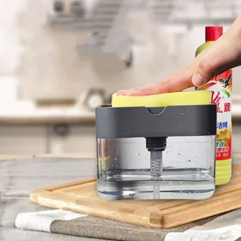 New Automatic Soap Dispenser Bottle for Liquid Soap Kitchen Sponge Soap Dispenser Ditchen Sponge Dispenser Manual Soap Dispenser