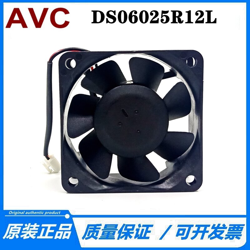 AVC DS06025R12L 110 DC 12V 0.30A 60X60X25Mm 2สาย Server พัดลมระบายความร้อน