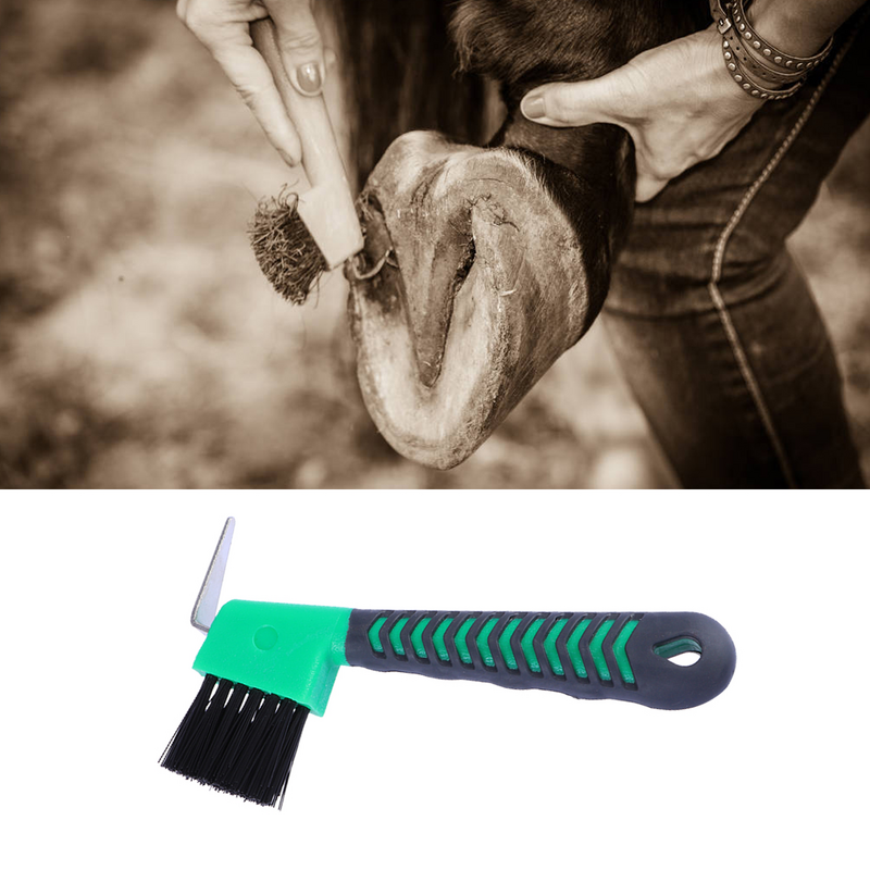 Goma de agarre antideslizante con cepillo, cepillo de nailon para el cuidado de la pezuña, herramientas de limpieza profesionales