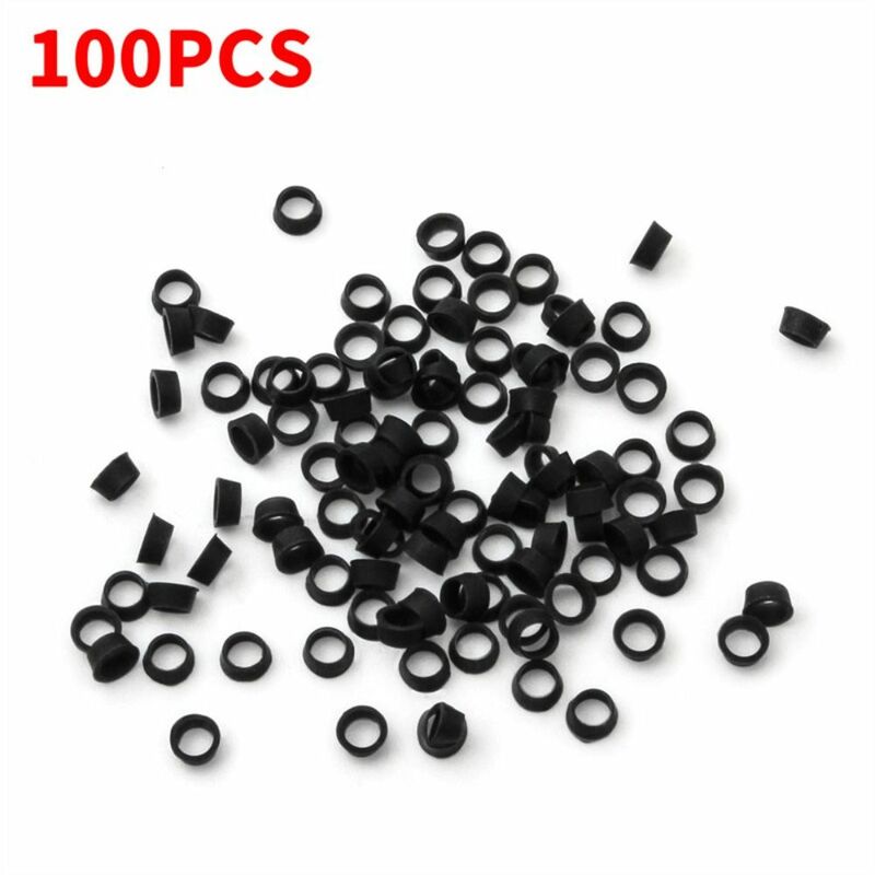 100pcs/bag Black Bicycle Tire Ring High Quality MUQZI French Extended Air Nozzle Gasket Bicycle Accessories