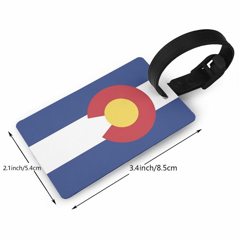 Colorado Flag Luggage Tags Cute Luggage Travel Accessories Tag Portable Travel Label Holder ID Name Address Baggage Boarding Tag