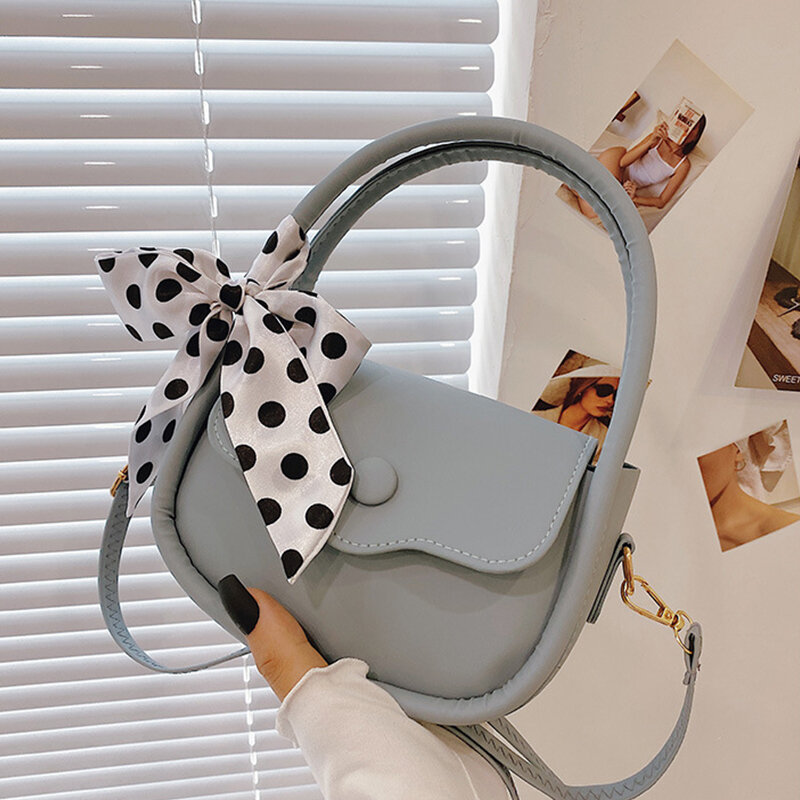 Mini Bag PU Leather Shoulder Bag Korean Wave Point Fashion Messenger Bag Designer Women's Dual-purpose Bag Zero Wallet