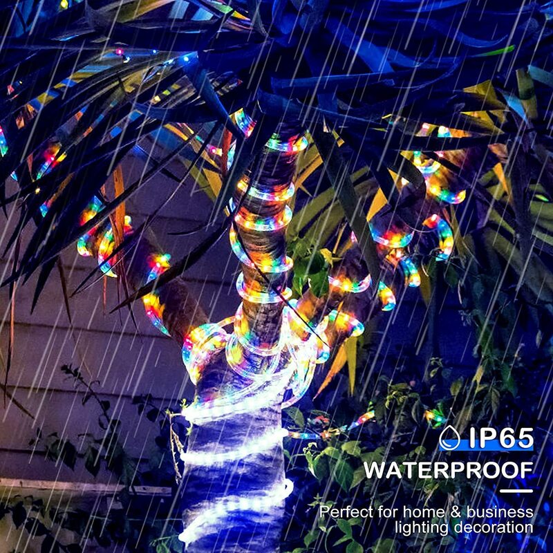Tahun Baru Garland LED Tabung Tali Peri Lampu Tahan Air Garland Baterai Dioperasikan 150 LEDs untuk Dalam Luar Ruangan Dekorasi Natal