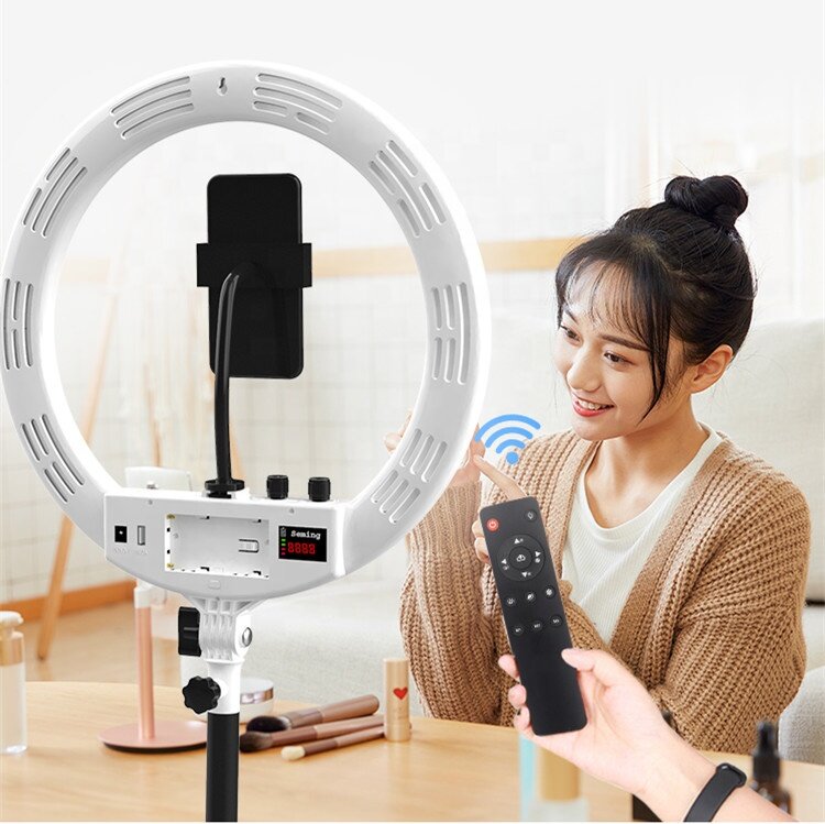Professional Photoshoot Seming 1888 III Makeup tik tok youtube LED selfie ring fill light 18'' with tripod stand for phone